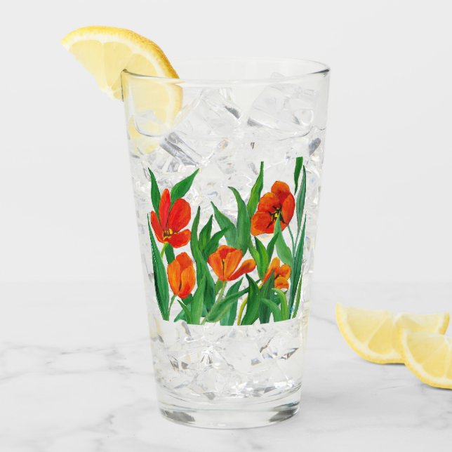 Tulipanes Rojo/Naranja (Anverso (hielo))