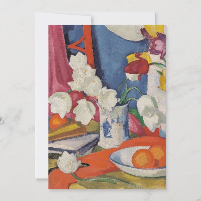 Tulipanes rojos y blancos | Samuel John Peploe (Anverso)
