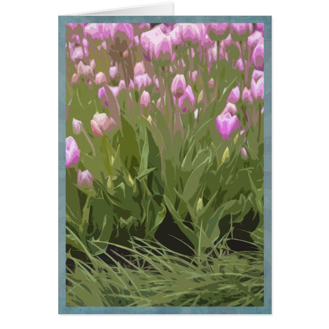 Tulipanes rosados artísticos (Frente)