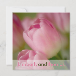 Tulipanes rosados ・ Invitación a la boda