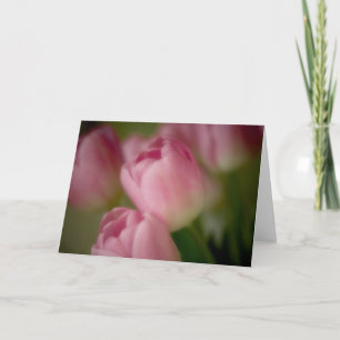 Tulipanes rosados - Tarjeta de felicitación