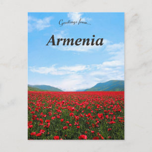 Tulipanes silvestres en Alaverdi Armenia Tarjeta p