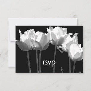Tulipanes, tarjetas del PALO MITZVAH RSVP de B&W