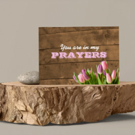Tulipanes y Barnwood en mi tarjeta de nota de los