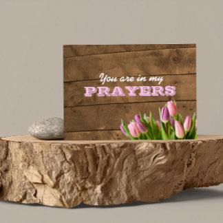 Tulipanes y Barnwood en mi tarjeta de nota de los