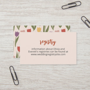Tulips Bridal Shower Invitación Insertar