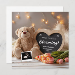 Tulips Invitación del bebé en los medios sociales