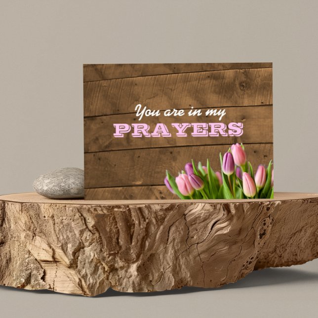 Tulips y Barnwood en mi tarjeta de aliento de orac (Subido por el creador)