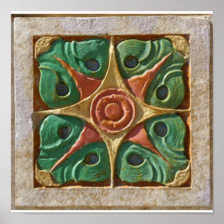 Tulsa Art Deco impresión de lona de tejas