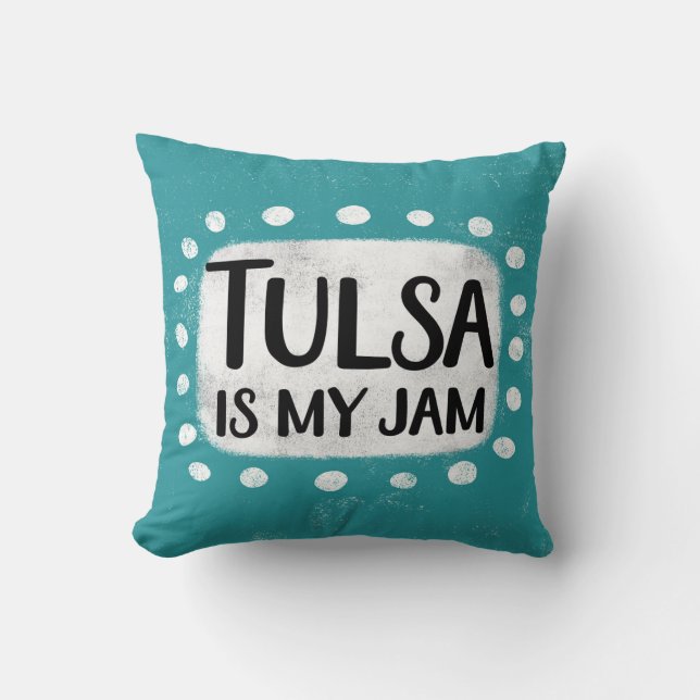 Tulsa es mi Cojín decorativo de la mermelada (Anverso)