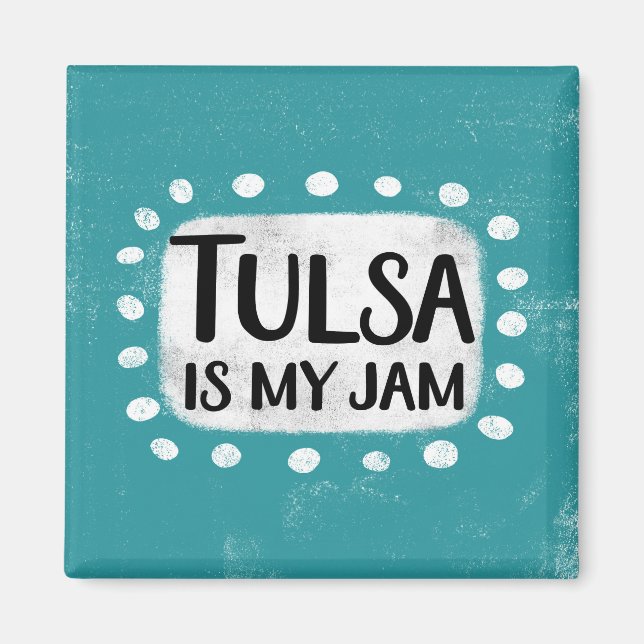 Tulsa Es Mi Imán De Refrigeración De Jam (Frente)