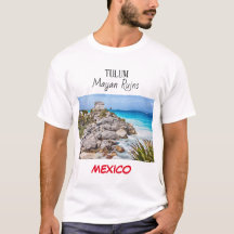 Tulum Mayan ruina blanco camiseta de México
