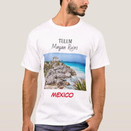 Tulum Mayan ruina blanco camiseta de México
