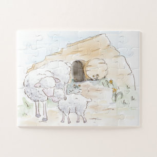 Tumba vacía del rompecabezas de Pascua