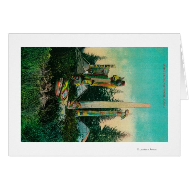 Tumbas y tótem indios en el estado de Alaska (Anverso (Horizontal))