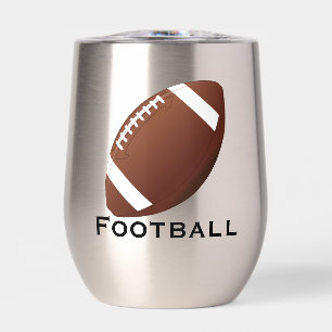 Tumblador de vino térmico de diseño de fútbol