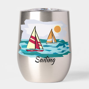 Tumblador de vino térmico de diseño de vela