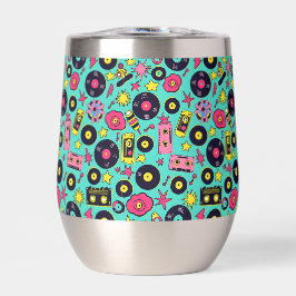 Tumbler aislado de botella de agua con tema pop