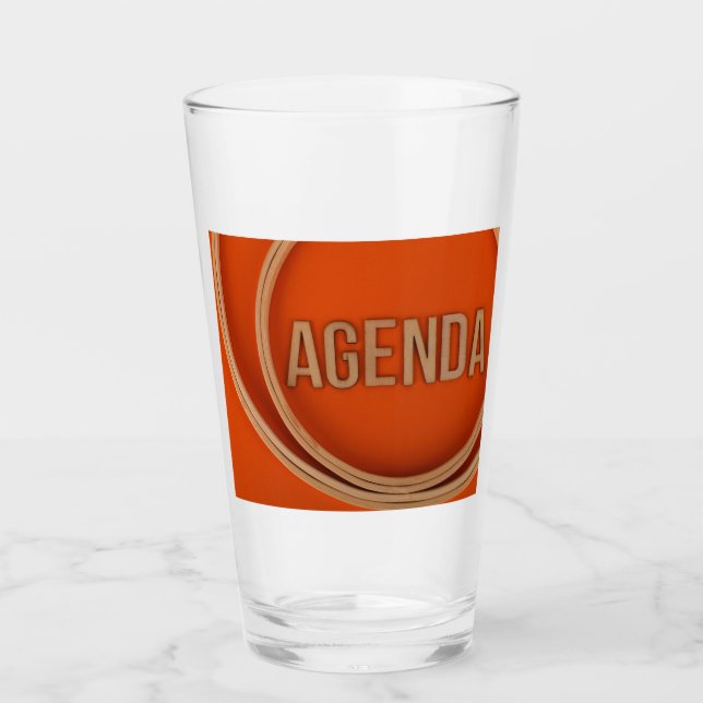 Tumbler Barware de Agenda de Madera (Anverso)