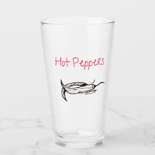 Tumbler de Barware con diseño de Pepper Caliente (Anverso)
