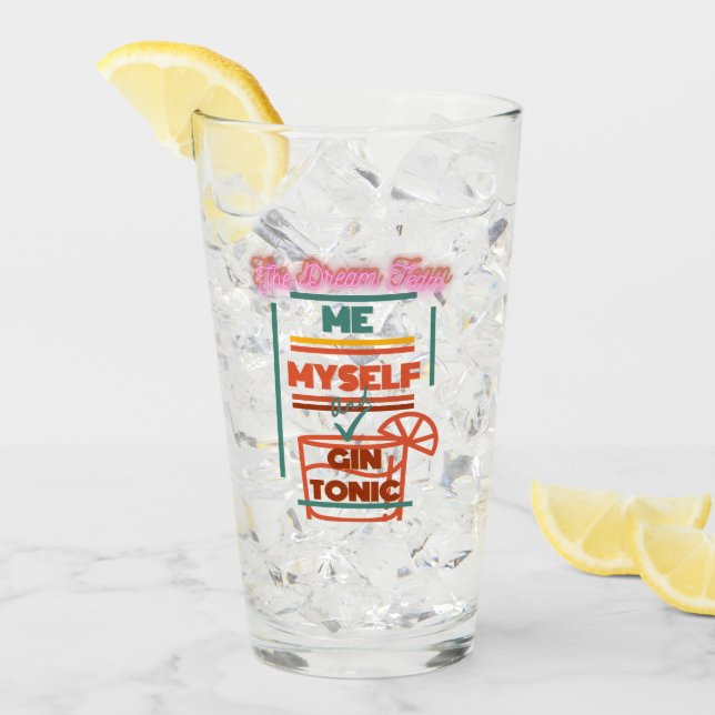 Tumbler de cristal de 'Me & Gin Tonic Dream Team' (Anverso (hielo))