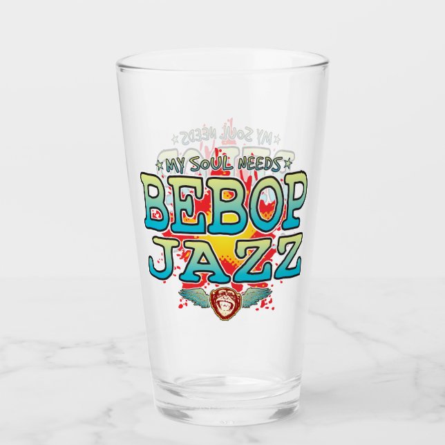 Tumbler de cristal de zulú de jazz de Bebop (Anverso)