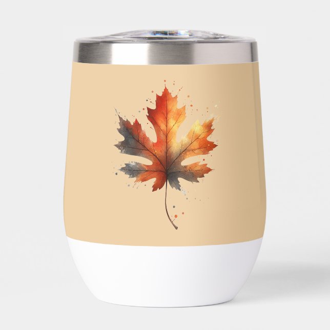 Tumbler de hojas de otoño (Frente)