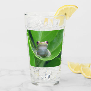 Tumbler de rana de árbol verde / vidrio agitador