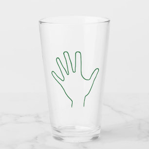 Tumbler de silueta de mano minimalista