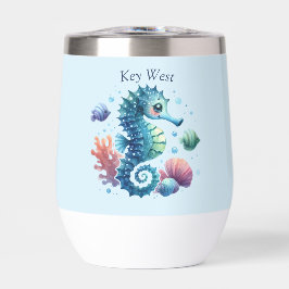 Tumbler de verano de caballito de mar personalizad
