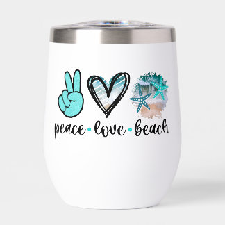 Tumbler de vida costera - Paz, Amor y Playa