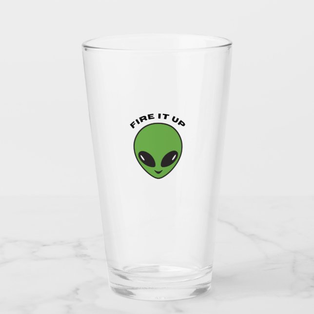 Tumbler de vidrio - Alien Incendio (Anverso)