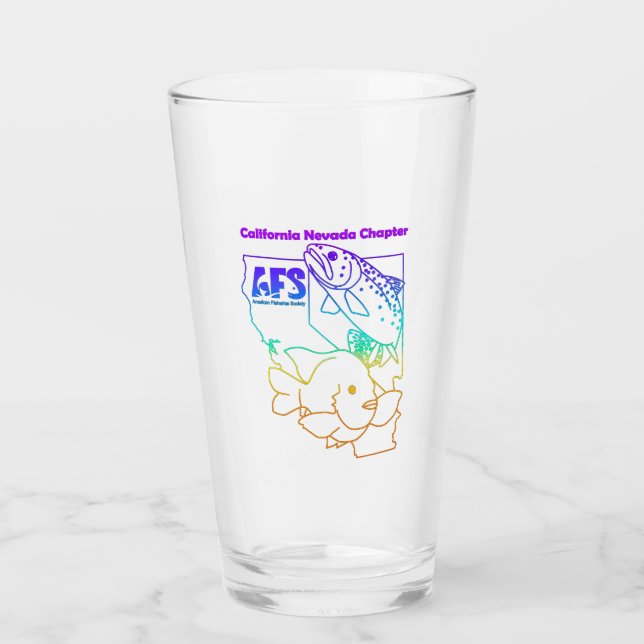Tumbler de vidrio arco iris de Cal-Neva AFS (Anverso)