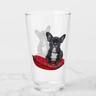 Tumbler de vidrio Bulldog francés