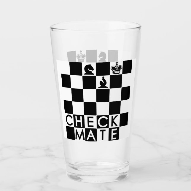 Tumbler de vidrio CheckMate (Anverso)