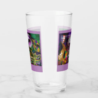 Tumbler de vidrio conmemorativo de Mardi Gras #1