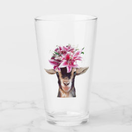 Tumbler de vidrio de 16 oz Lily the Goat