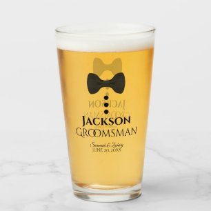 Tumbler de vidrio de favor de bodas de Groomsman