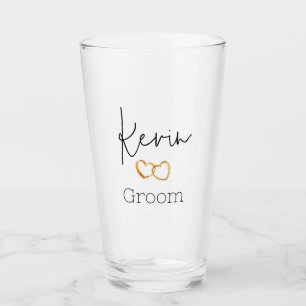 Tumbler de vidrio de Groom Boda de personalizable