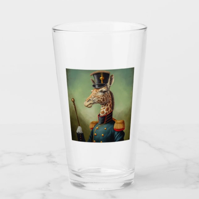 Tumbler de vidrio de jirafa militar (Anverso)