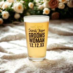 Tumbler de vidrio de la novia Groomswoman Party We