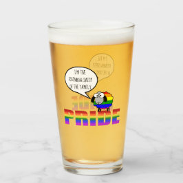 Tumbler de vidrio de Oveja Orgullo Arcoiris