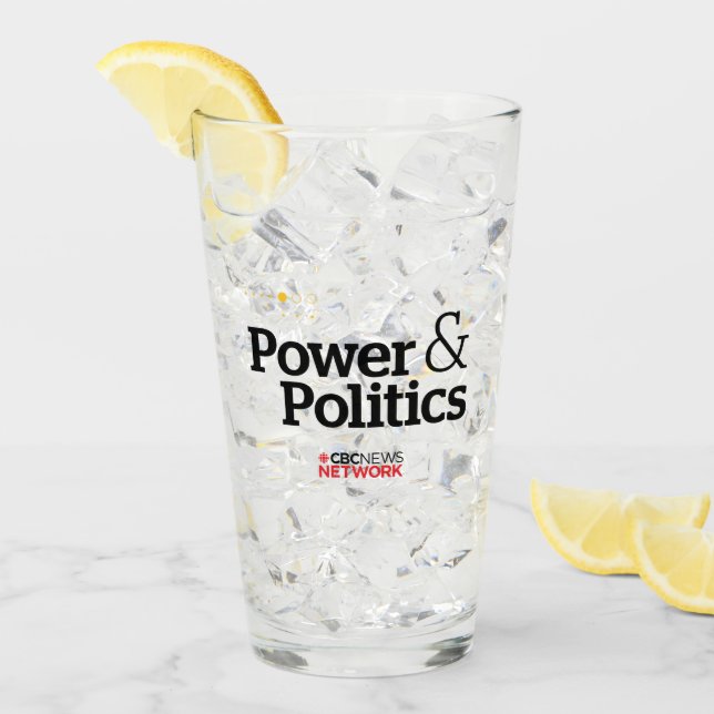 Tumbler de vidrio de poder y política de CBC (Anverso (hielo))