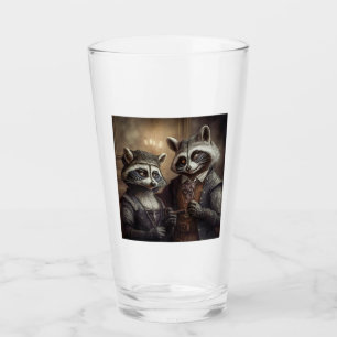 Tumbler de vidrio de Raccoons de gótico