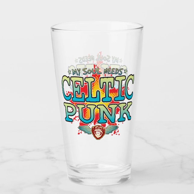 Tumbler de vidrio de Soul de Punk Celta (Anverso)