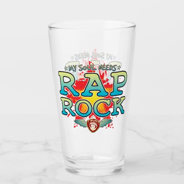 Tumbler de vidrio de Soul de Rock Rap (Anverso)