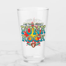 Tumbler de vidrio de Soul Rock punk
