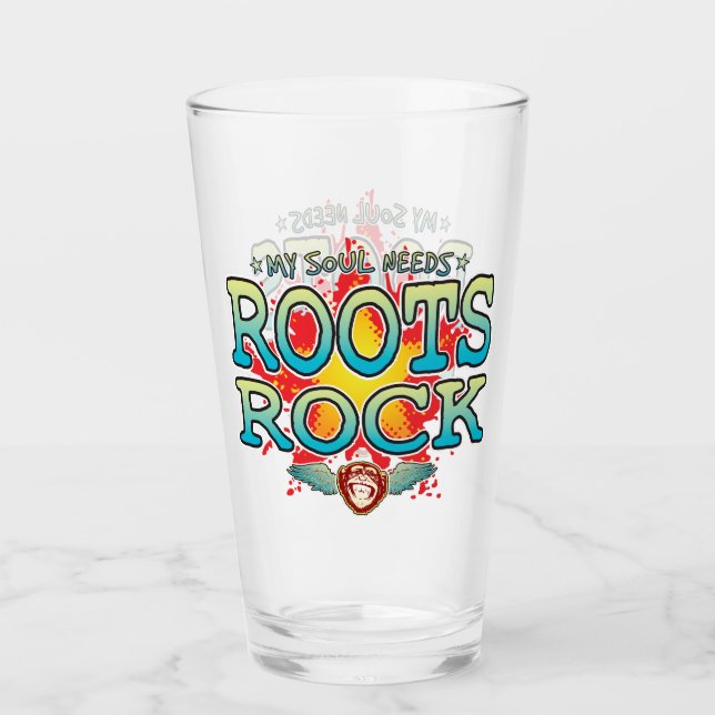 Tumbler de vidrio de Soul Rock Root (Anverso)