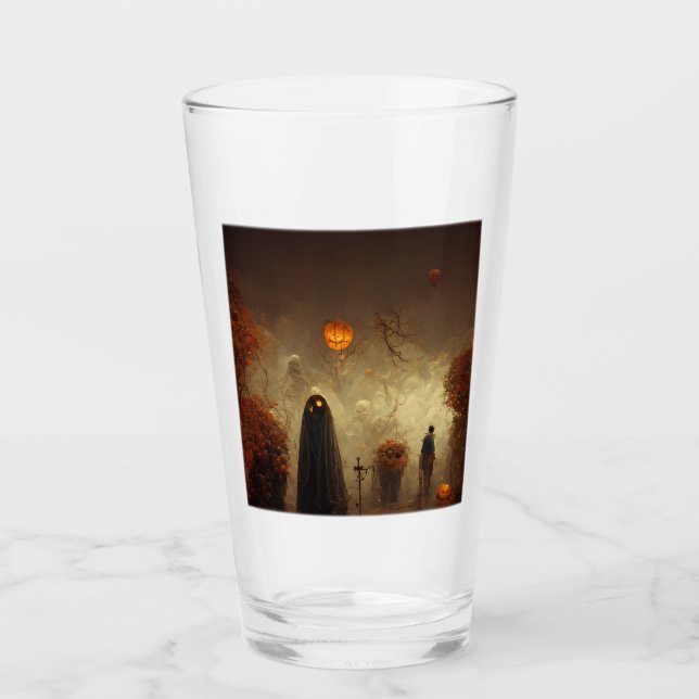 Tumbler de vidrio de sueño de Halloween (Anverso)