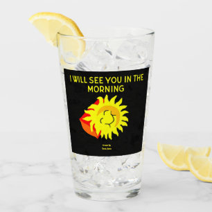 Tumbler de vidrio de Sun de Buenas Noches